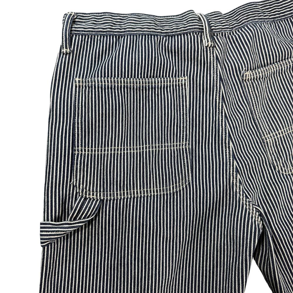 Gap Hickory Striped Straight Leg Carpenter Pants Size 32x30 Railroad - Picture 4 of 15